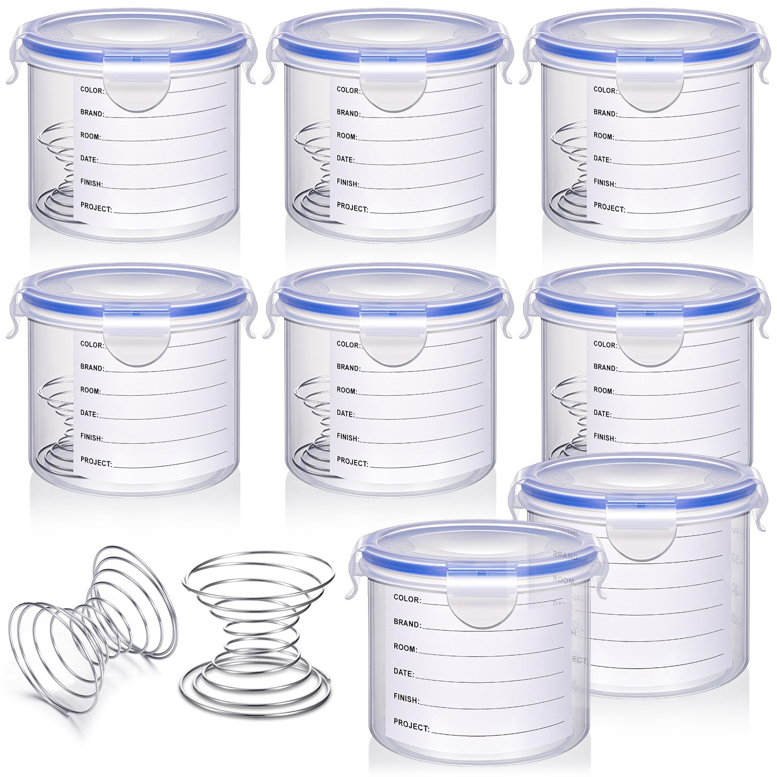 Remerry 8 piece 600ml paint containers for organized touch ups