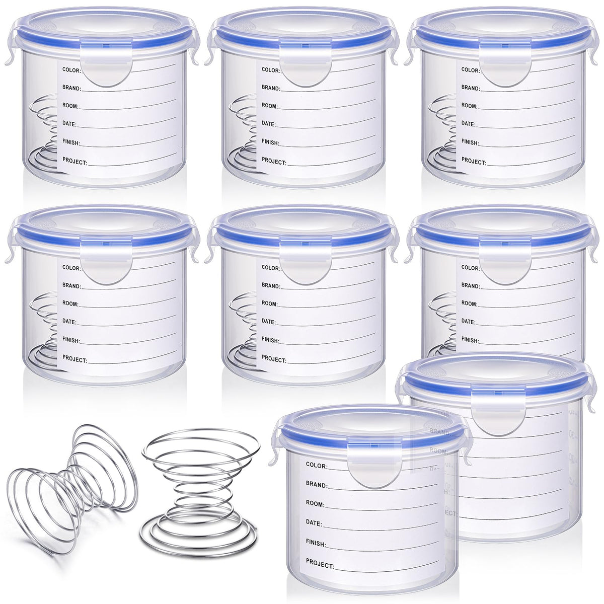 Remerry 8 piece 600ml paint containers for organized touch ups
