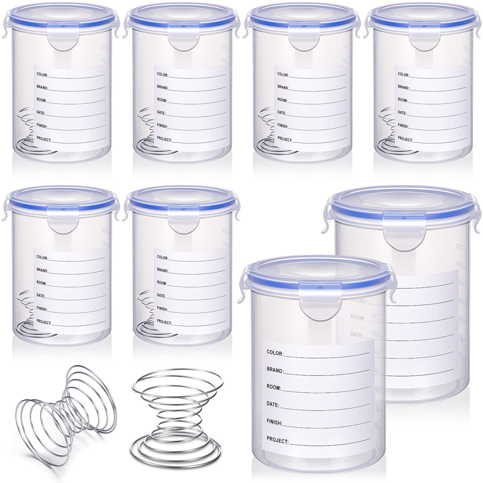 Remerry 8 set paint containers with 1000 ml capacity for organized storage