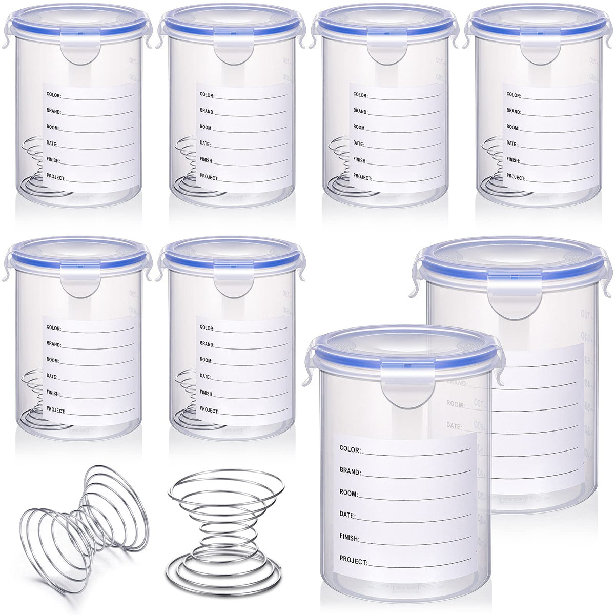 Remerry 8 set paint containers with 1000 ml capacity for organized storage