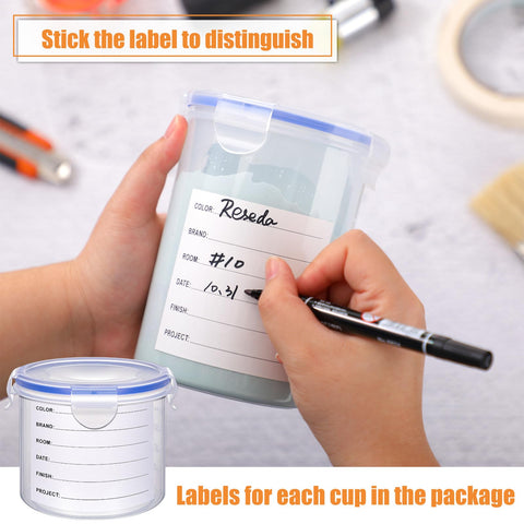 Remerry transparent paint containers with scale for quick color checks