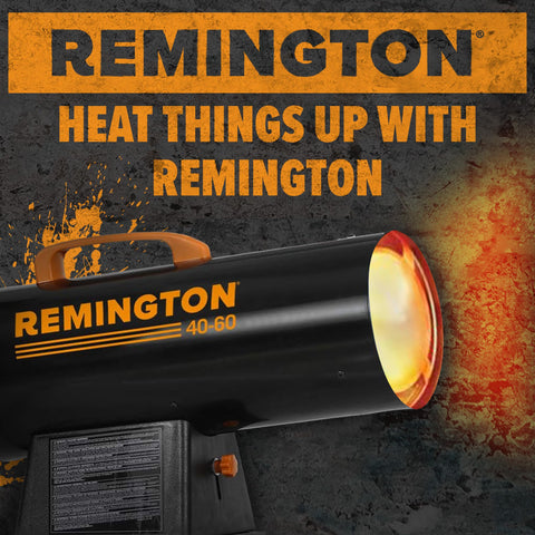 Remington LP heater with 10 foot hose and regulator for straightforward setup.