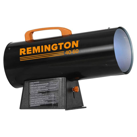 Remington LP forced air heater safety features include thermocouple and flame-out protection.