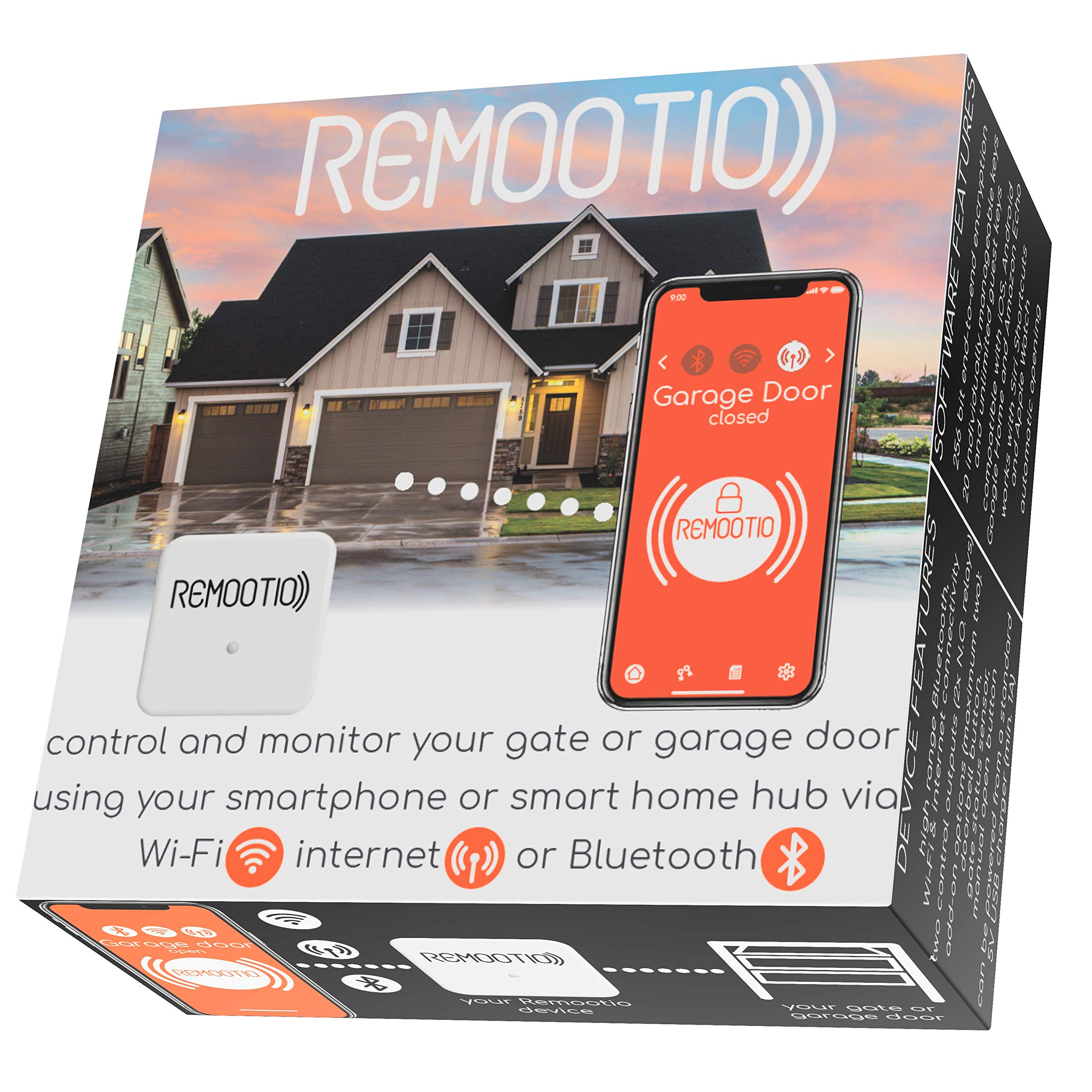 Remootio 2 setup screen with welcome guide for easy installation.