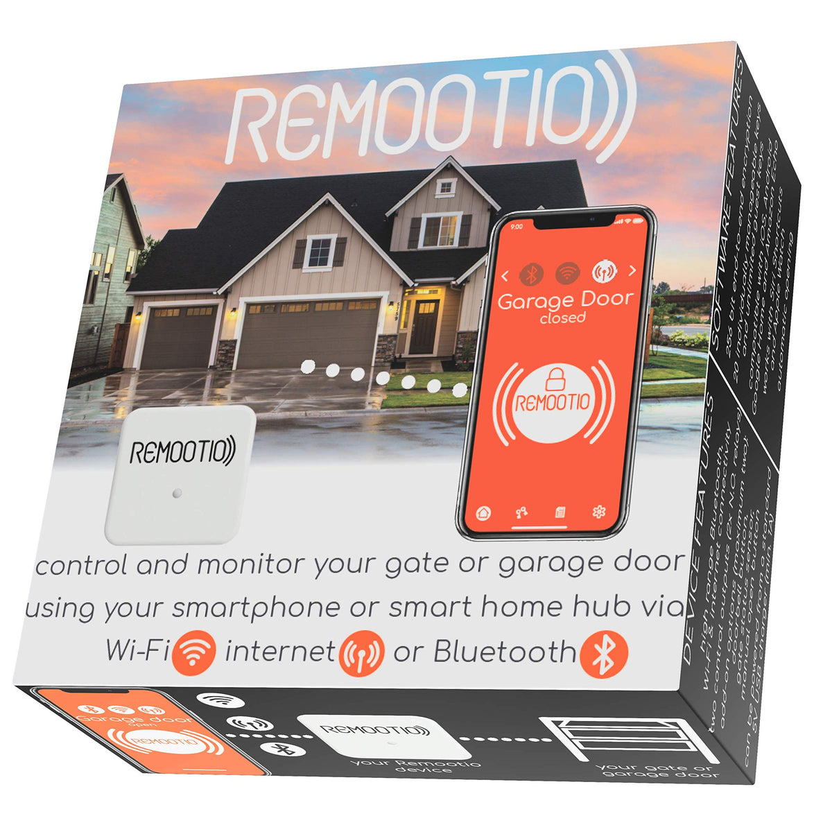 Remootio 2 setup screen with welcome guide for easy installation.