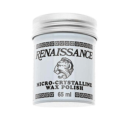 Renaissance Renwax 65ml two-pack white, versatile surface care for wood, leather, and more.