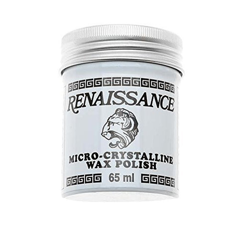Renaissance Renwax 65ml two-pack white, versatile surface care for wood, leather, and more.
