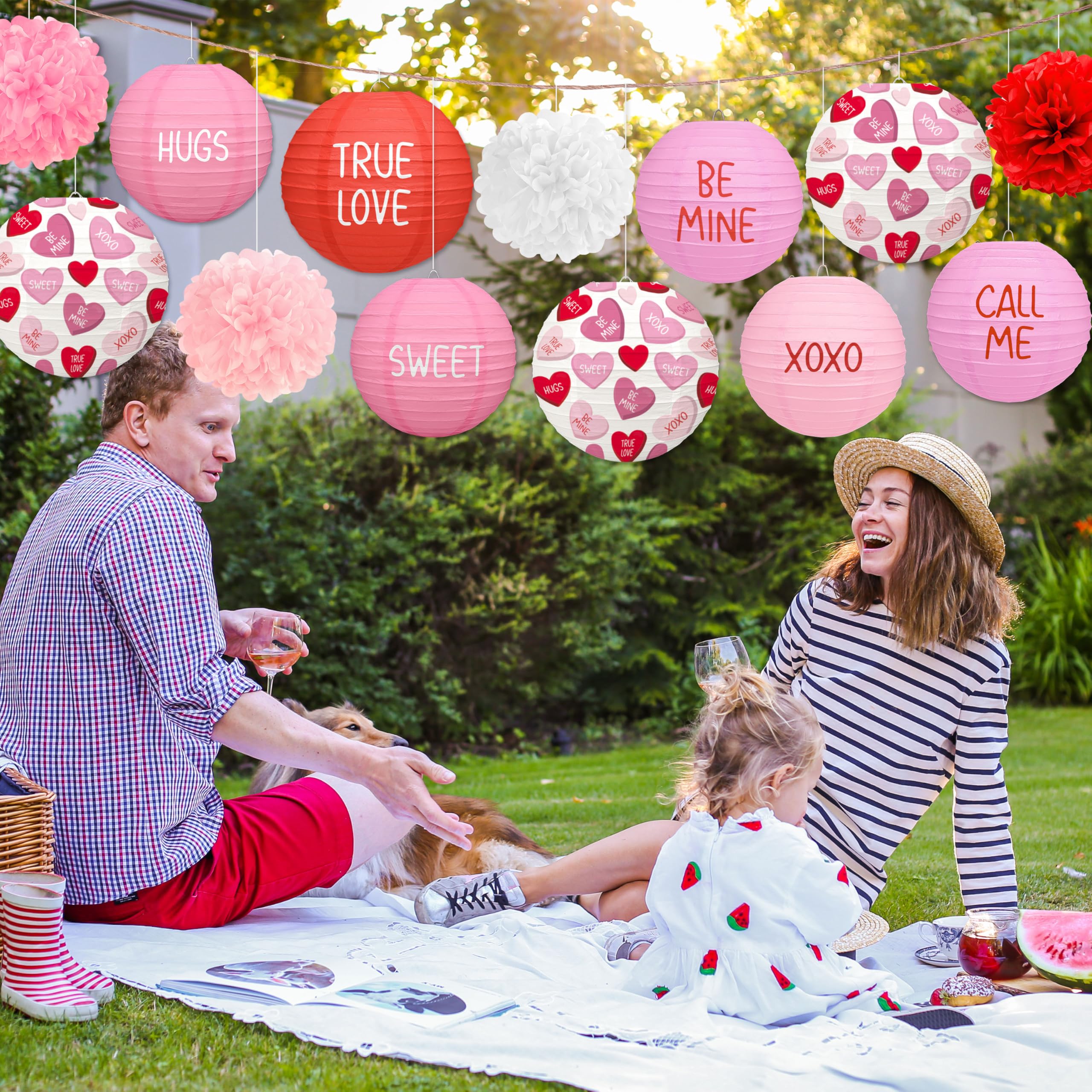 Renbuzhu conversation hearts decor enhances festive Valentine ambience