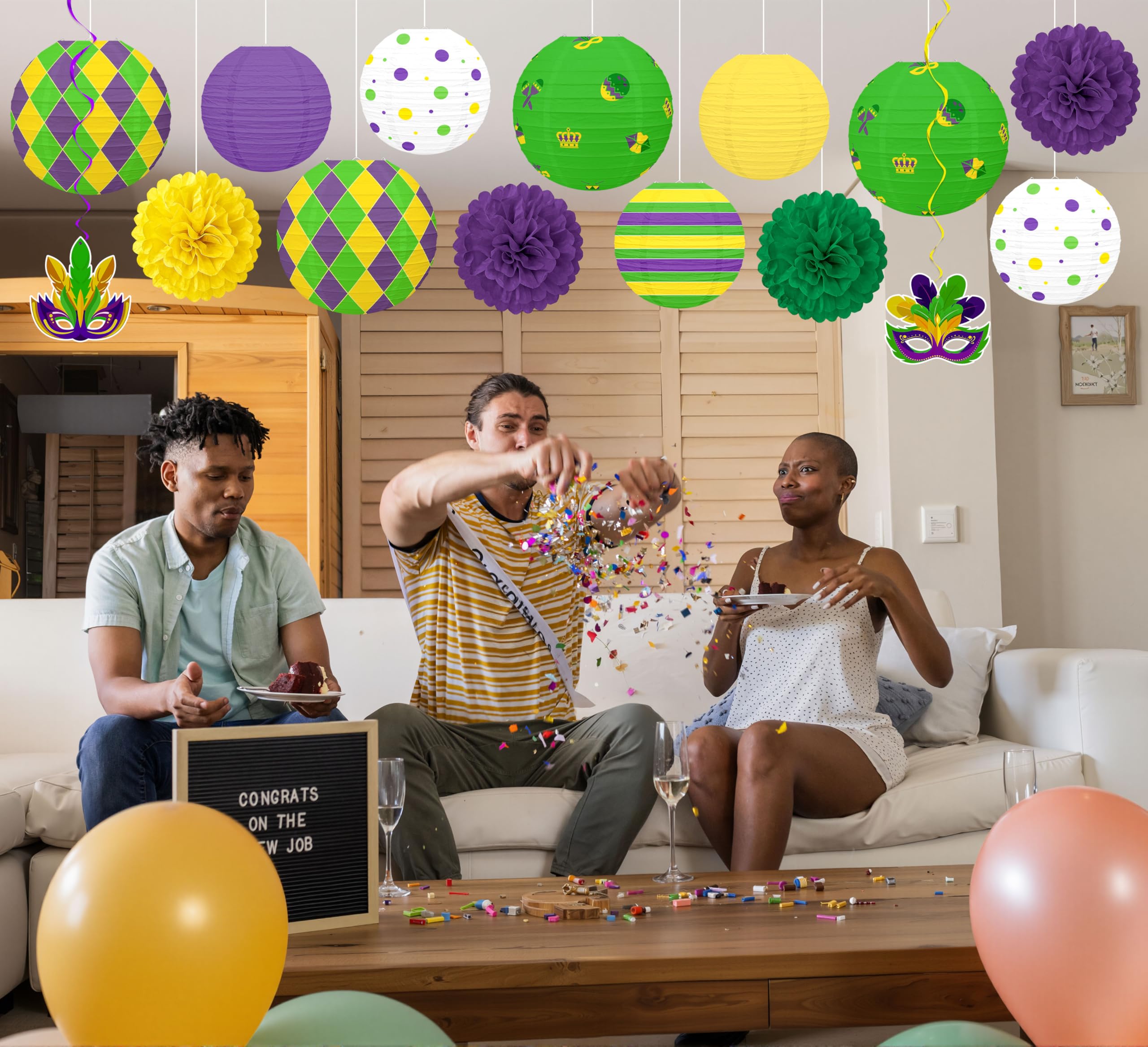 Renbuzhu décor display ideas for baby showers and Mardi Gras