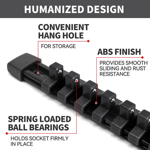 Reniteco rail set holds 86 sockets across multiple sizes