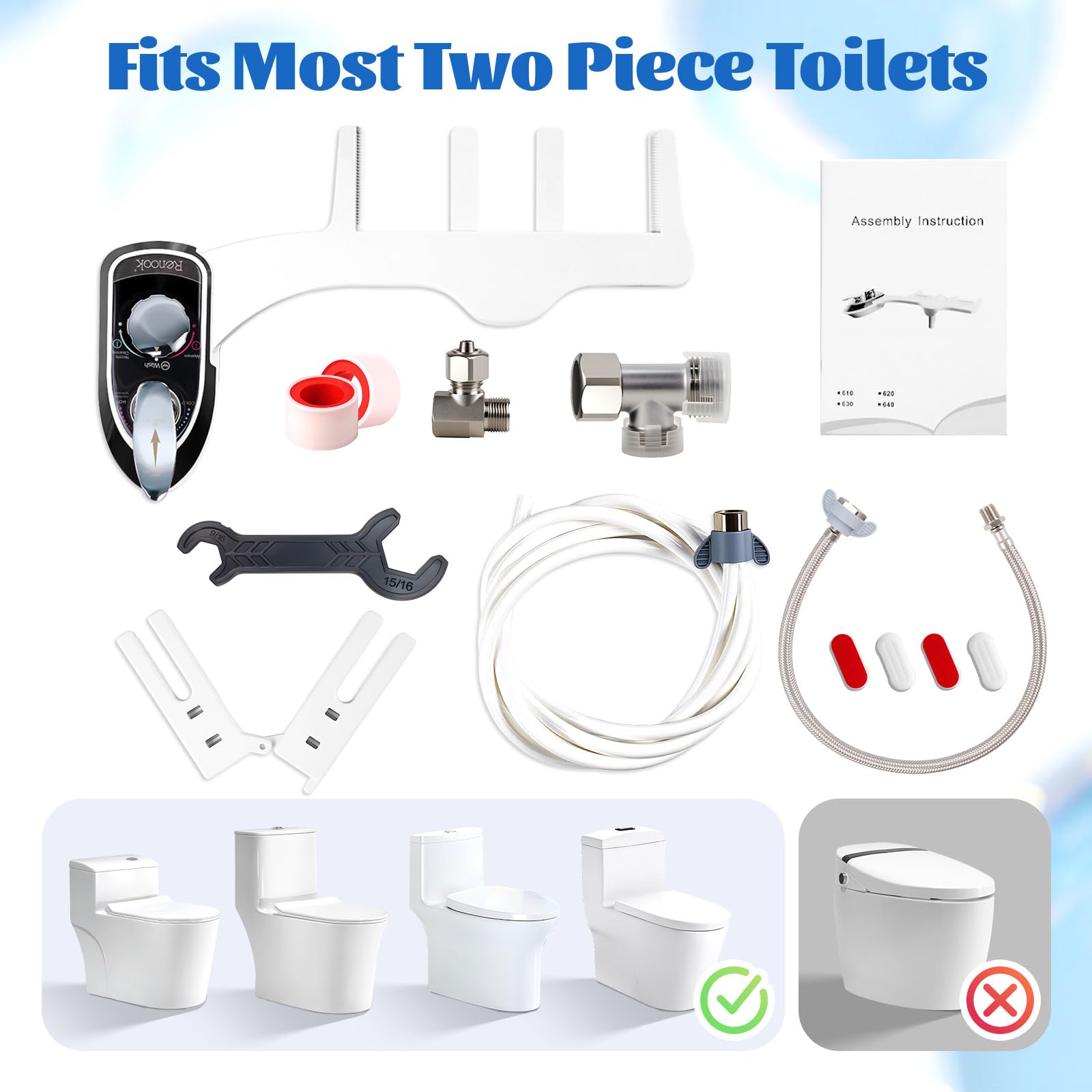 Renook compact design fits diverse toilets and users.
