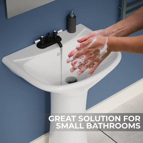Renovators Supply Ondine sink with precise 16.25 W x 14.5 D footprint ideal for tight baths