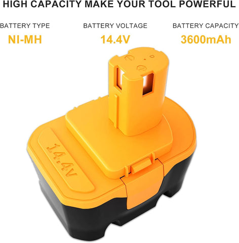 Closeup of Reoben 3600mAh battery highlighting enhanced capacity and fit