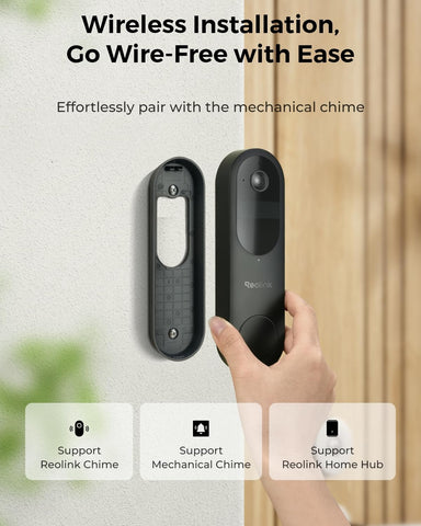 REOLINK 2K Battery Doorbell smart detection flags people and vehicles.