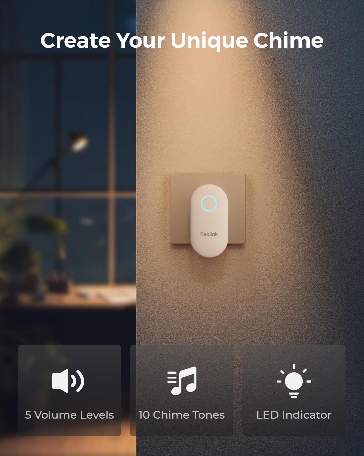 REOLINK Chime app control lets you adjust volume and lights remotely.