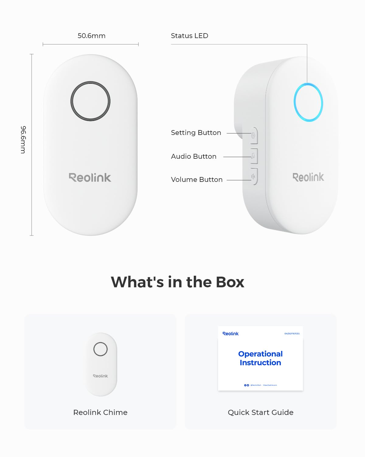 REOLINK Digital Chime notifications keep you informed with realtime alerts indoors.