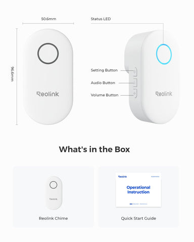 REOLINK Digital Chime notifications keep you informed with realtime alerts indoors.