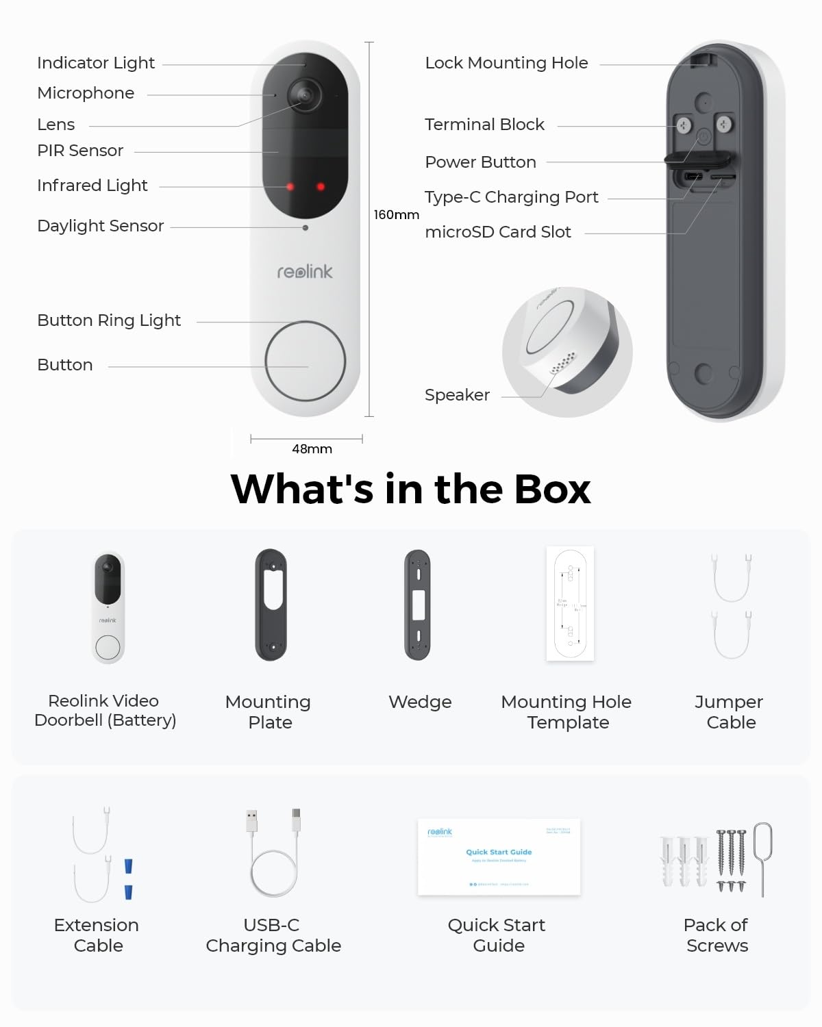 REOLINK battery life lasts months per full charge with typical use.