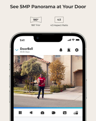 REOLINK Video Doorbell night vision shows details in low light for monitoring at night.