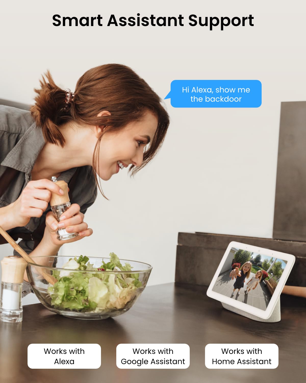 REOLINK Video Doorbell built-in mic and speaker support two-way talk