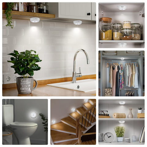 Reoshine wall-mount puck light adapts to walls for versatile lighting.