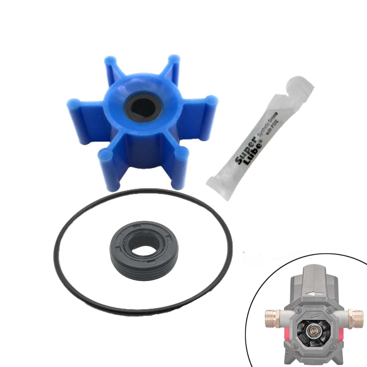 REPLACEMENTKITS.COM polyurethane impeller for M18 pump improves durability