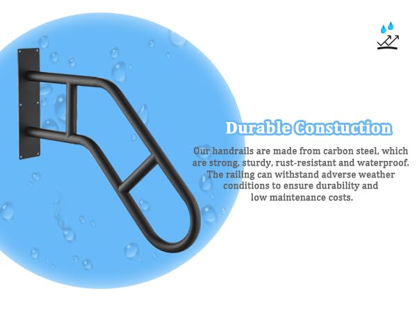 Repuskor durable handrail easy to clean with a damp cloth
