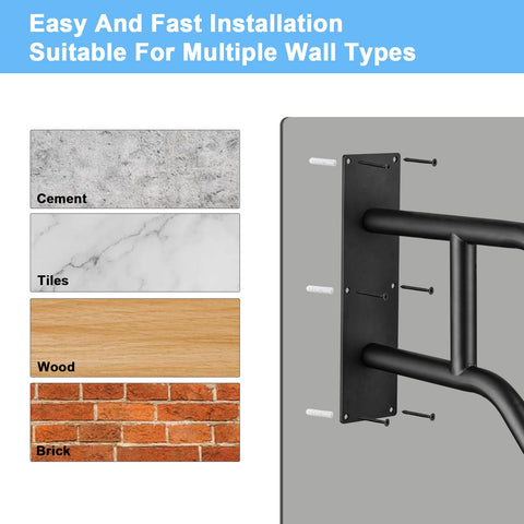 Repuskor easy-install handrail with six-screw mounting