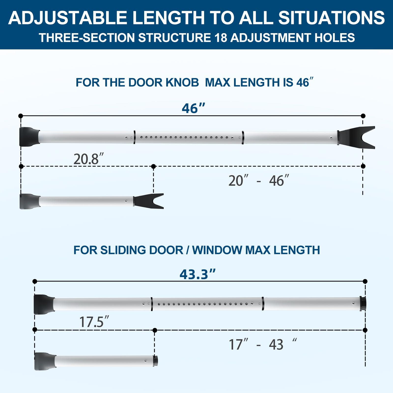 Rerishom 1.57 inch diameter bar provides strong, reliable support