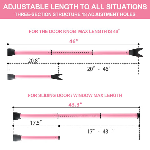 Rerishom door security bar extended to fit large doors.