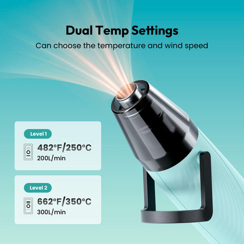 Resiners heat gun round nozzle enables precise embossing and detail work.