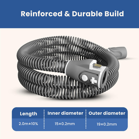 RespiraX zero-leak design hose supports uninterrupted sleep routines.