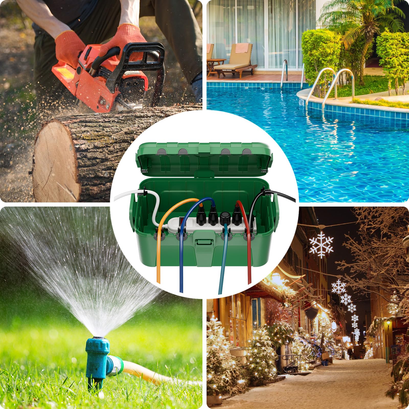 Restmo durable material outdoor box demonstrates long-lasting protection for lights and tools.