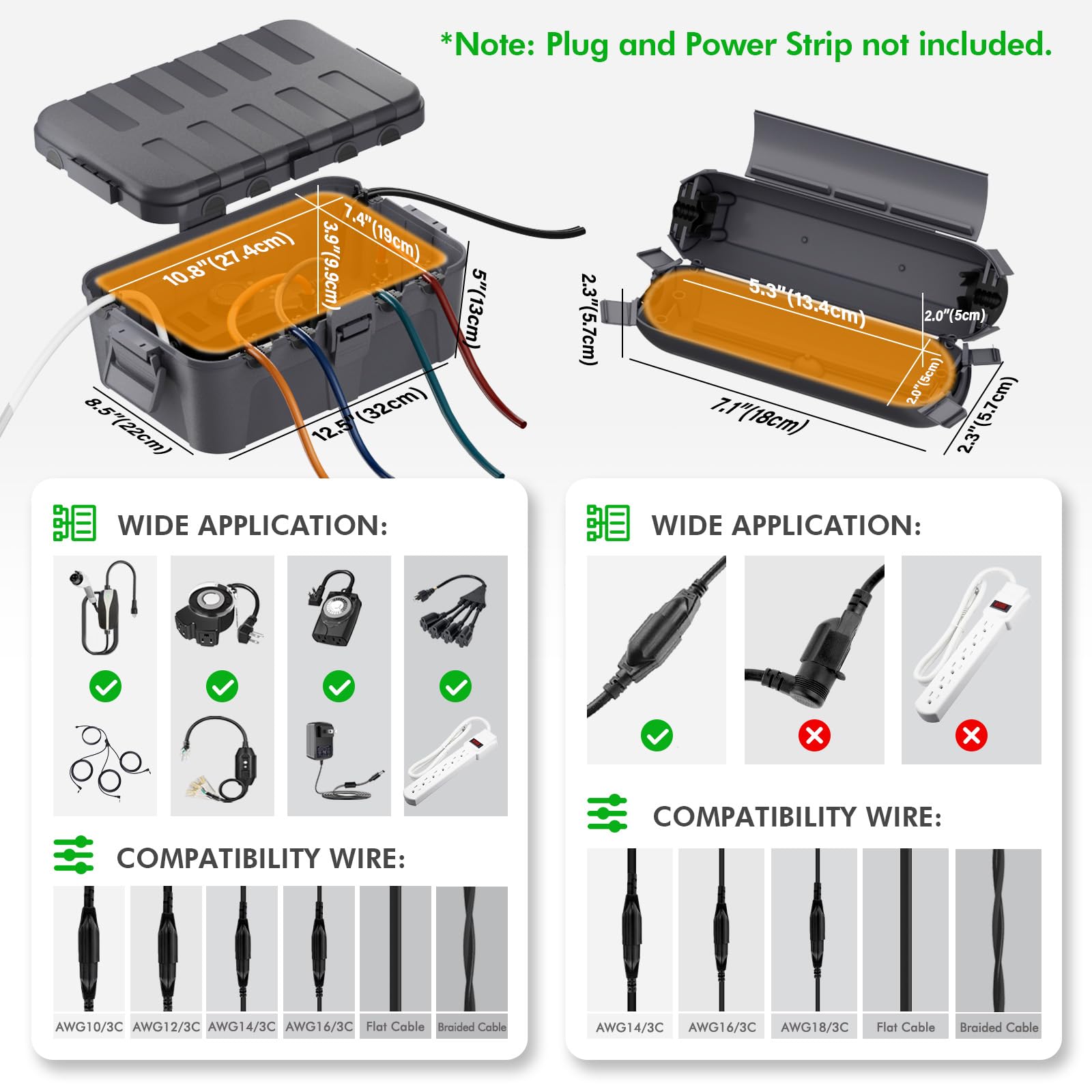 Restmo large box showing six ports for multiple cords.