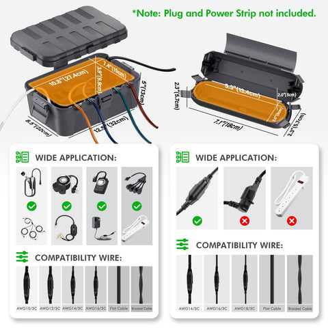 Restmo large box showing six ports for multiple cords.