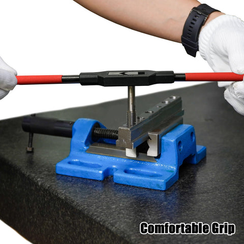 Retainbre ratcheting-handle holding a tap for smooth control