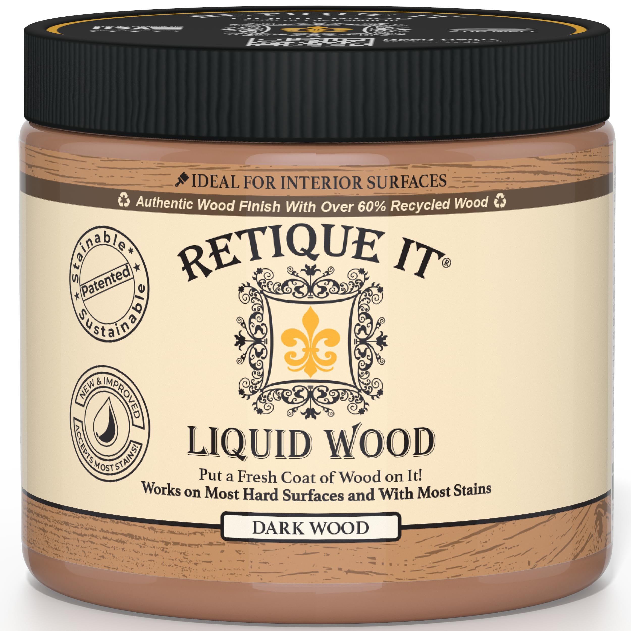 Retique It dark wood base coat creates a rich foundation for deep stains.
