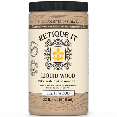 Retique It Light Wood coating application shows a versatile wood-like finish.