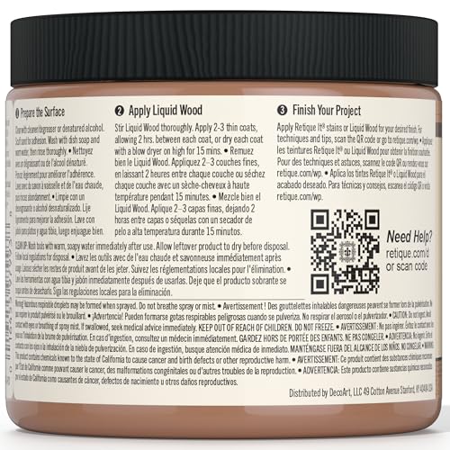 Retique It smooth application captures fine grain for authentic-looking wood.