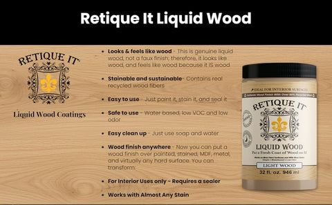 Retique It wood-grain emergence swatch shows authentic texture before staining.