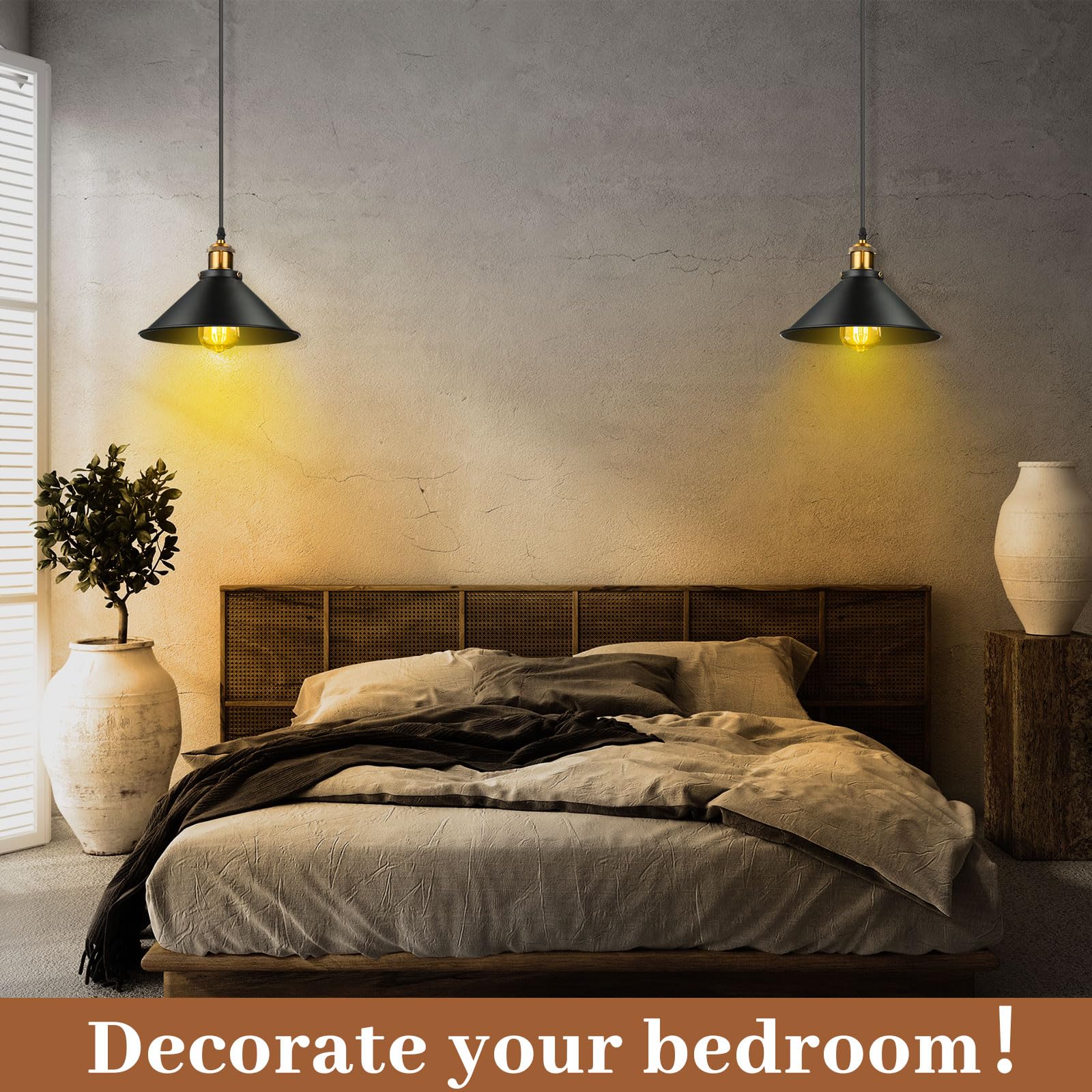 Retisee adjustable cord pendant lights let you tailor height.