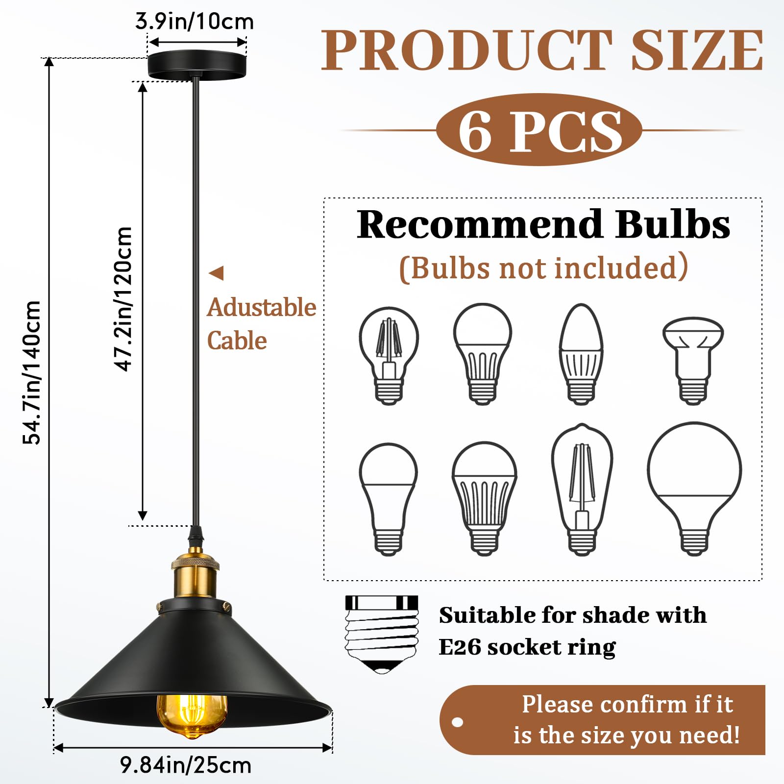 Retisee black farmhouse lamp shade with umbrella design elevates rustic dining spaces.
