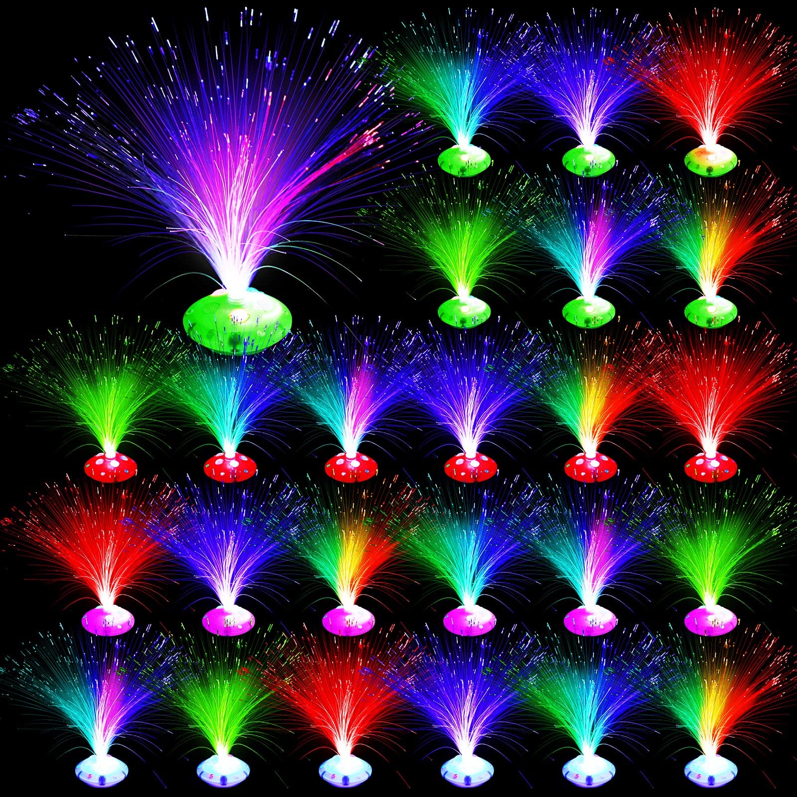 Retisee fiber-optic lamp 24 pieces creating festive table glow