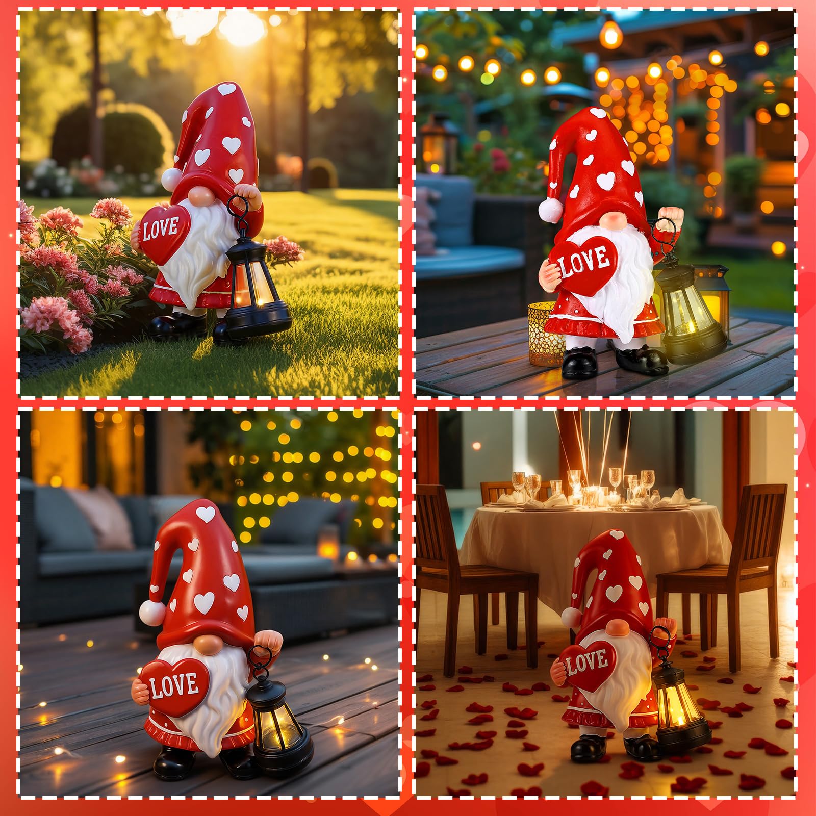 Retisee garden statue gnome in resin withstands rain and sun