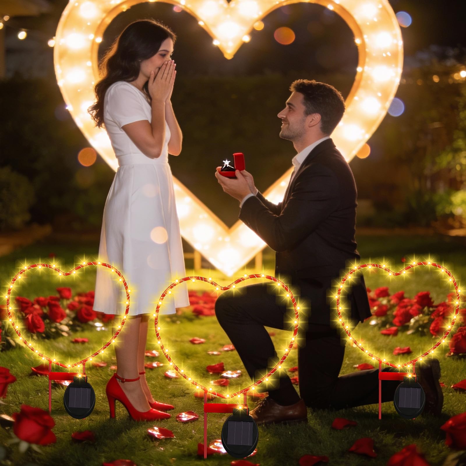 Retisee night-time yard decor adds ambiance and visibility after dark.