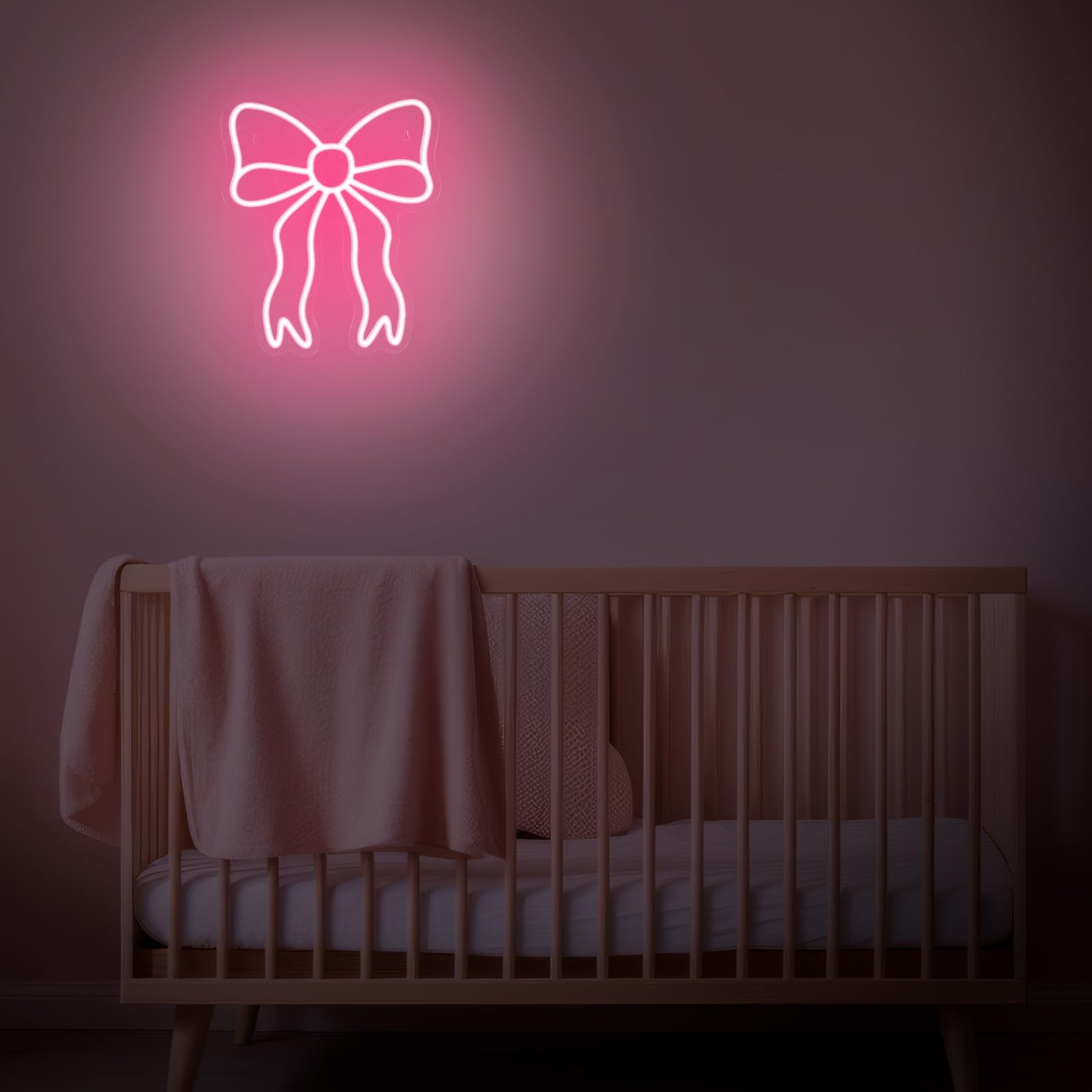 Retisee Pink Bow neon sign makes a charming gift for her celebrations.