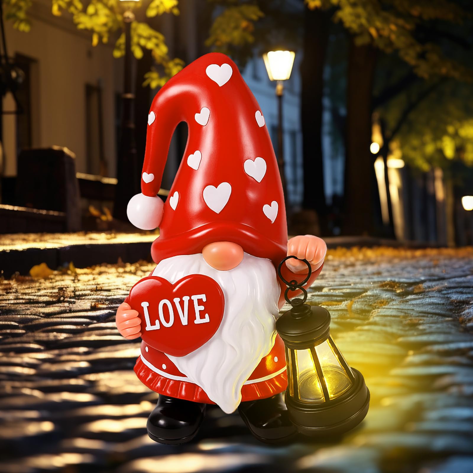 Retisee valentines day garden ornament creates intimate outdoor ambiance