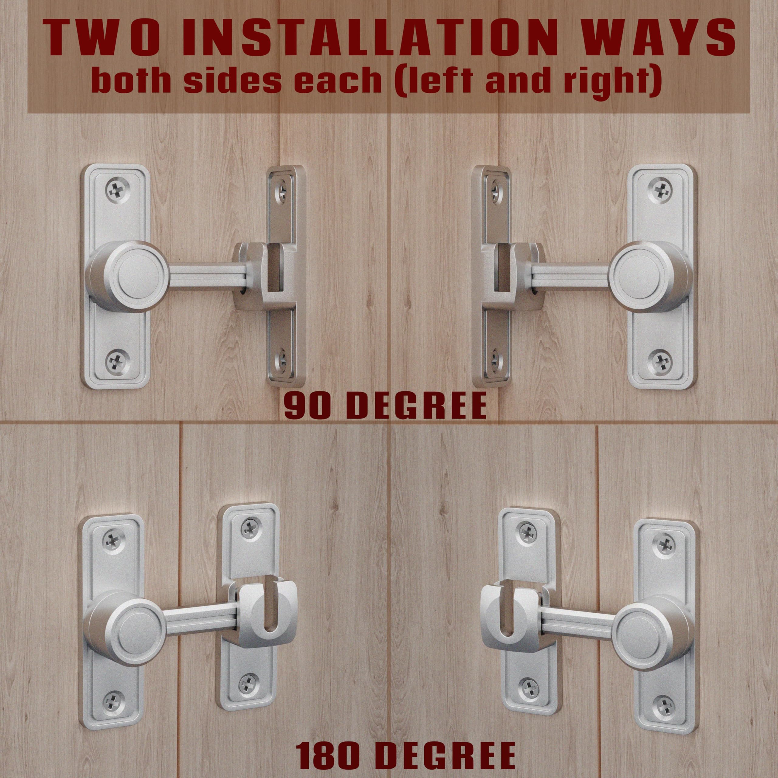 RETRIN barn door privacy latch installed on door for privacy and control
