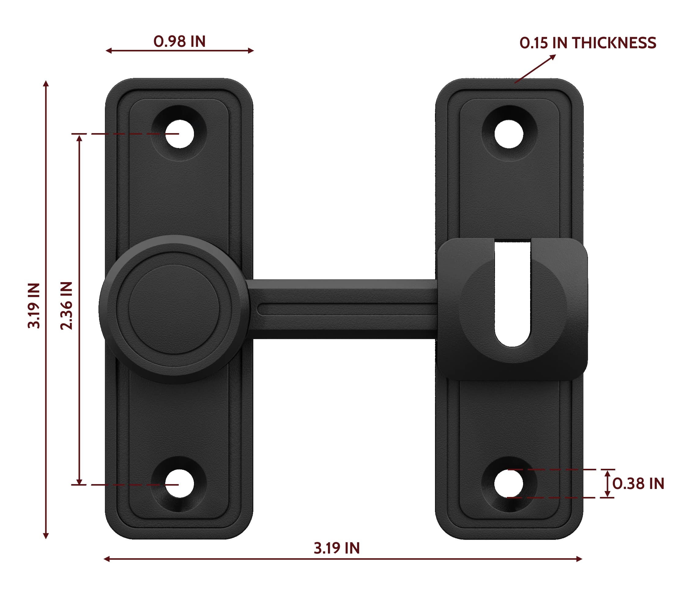 RETRIN door lock with adhesive or screw mount for easy installation
