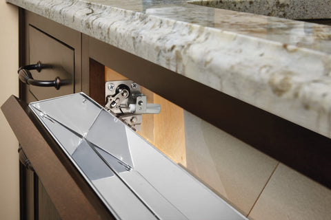 Rev-A-Shelf LD-0220-50SC 50-degree opening demonstrates broad cabinet access